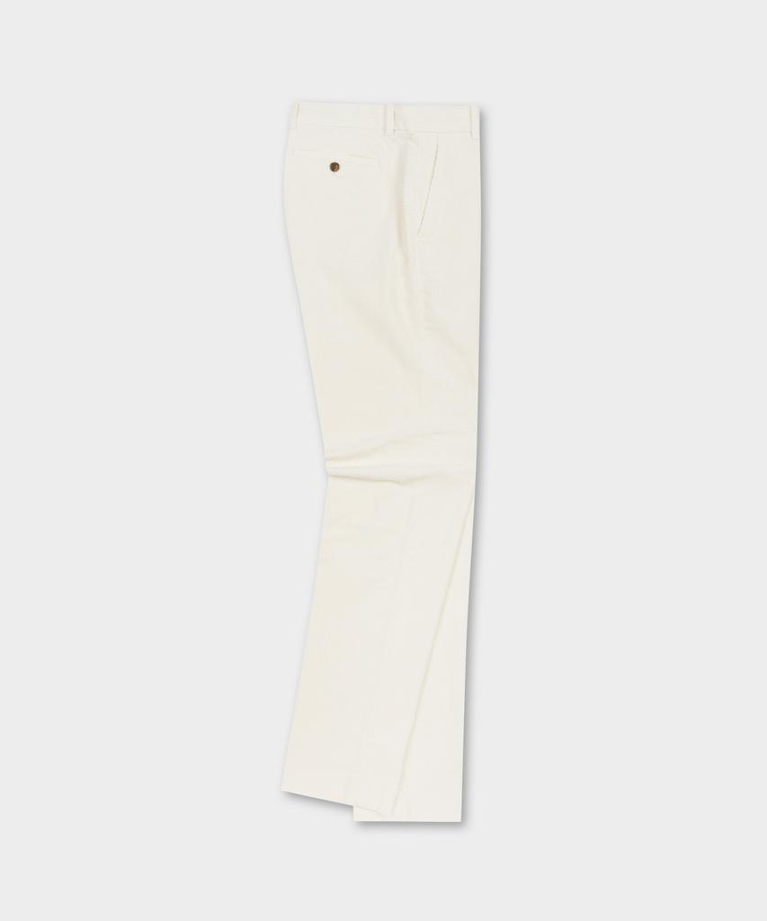 BROOKS BROTHERS Slim Fit 8W Stretch Corduroy Pants (Ivory) (Bbpcmnf403)