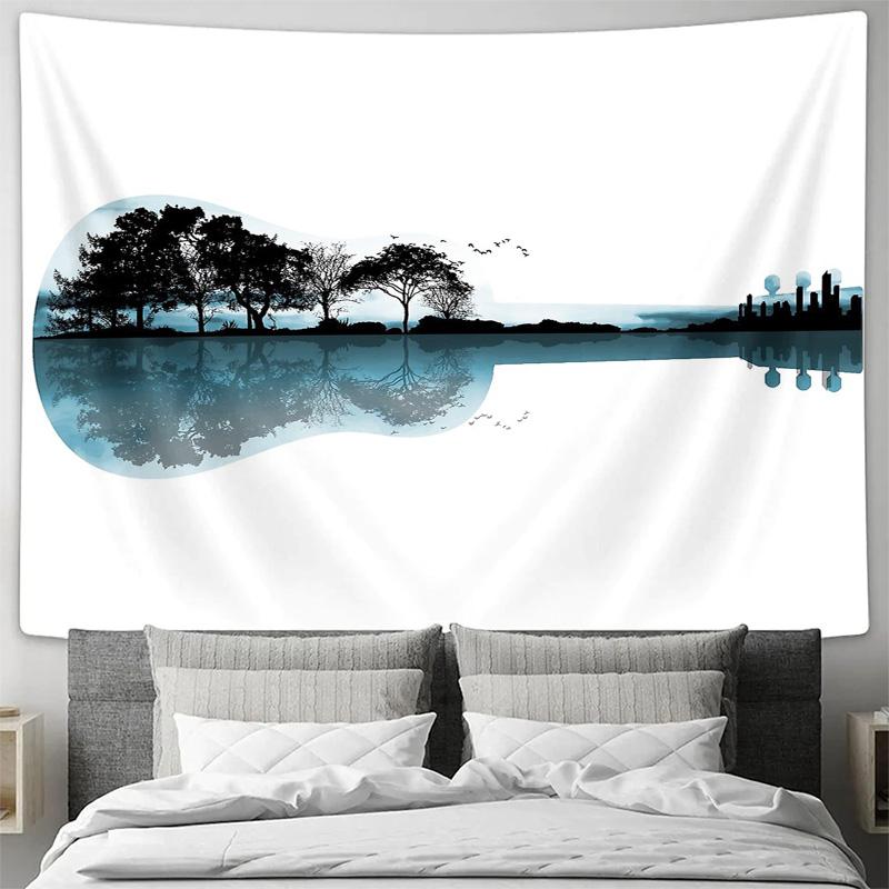 Natur Tapisserie Wald Wandbehang Waldlandschaft Dekor Berg Sonnenuntergang Kulisse Ästhetische Raumdeko Bohemian Wandkunst Nat