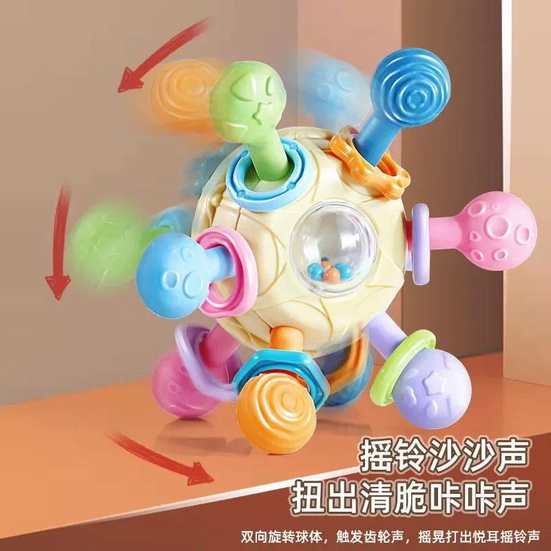 Baby Toy Ball Rattles Soft Ball Toy Newborn Grasping Teethers Hand Bell Sensory Toys Kids Educational Toys for 0-12 Months Baby