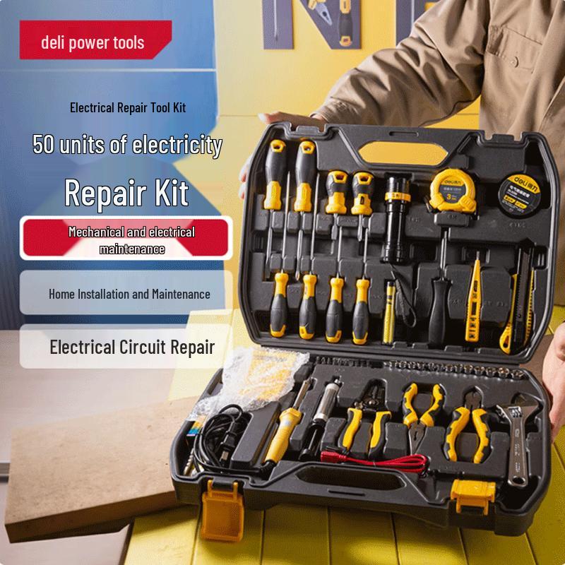 Deli 50-Piece Home & Auto Tool Kit