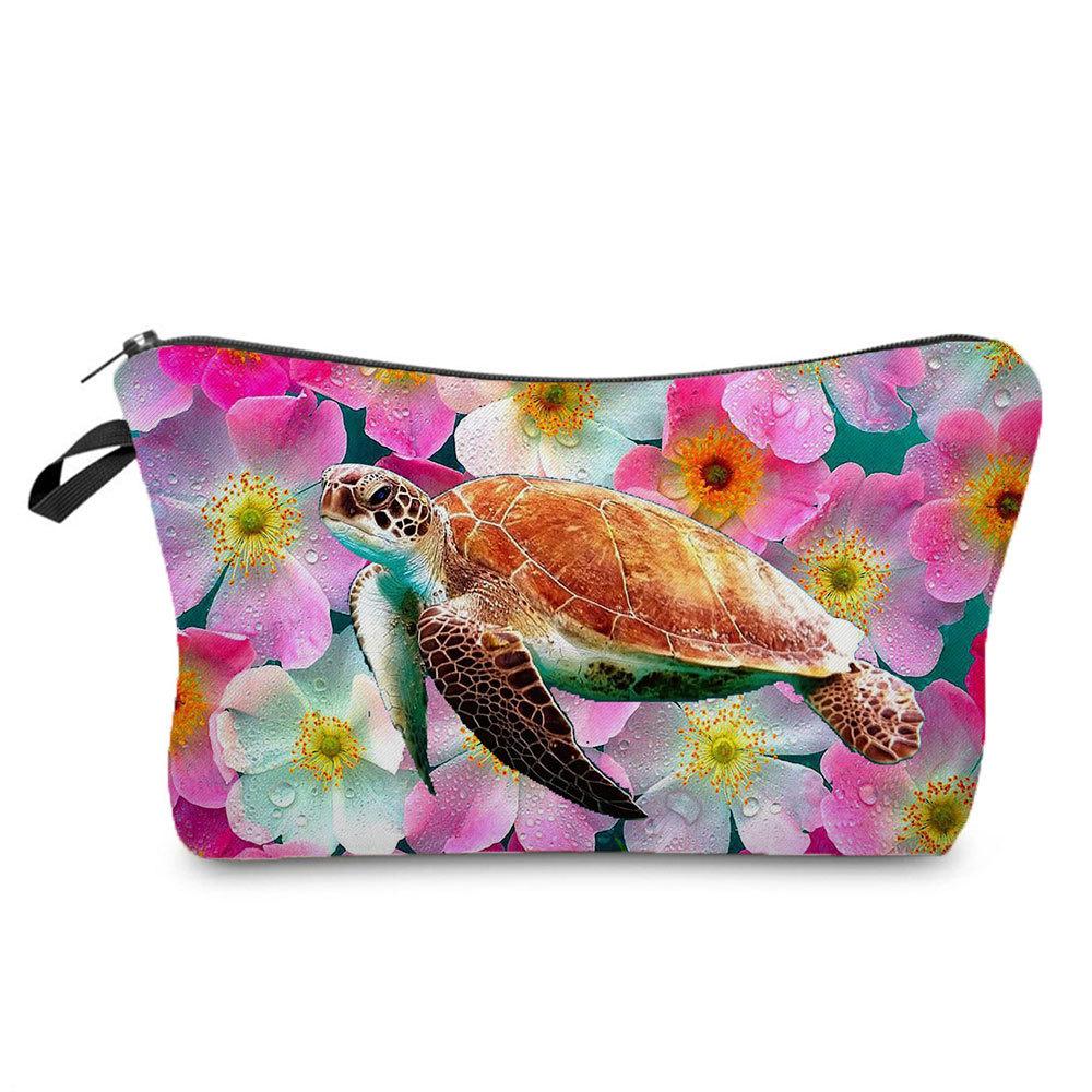 Women Marine life Print Cosmetic Bag Toiletries Organize Travel Storage Case 6862