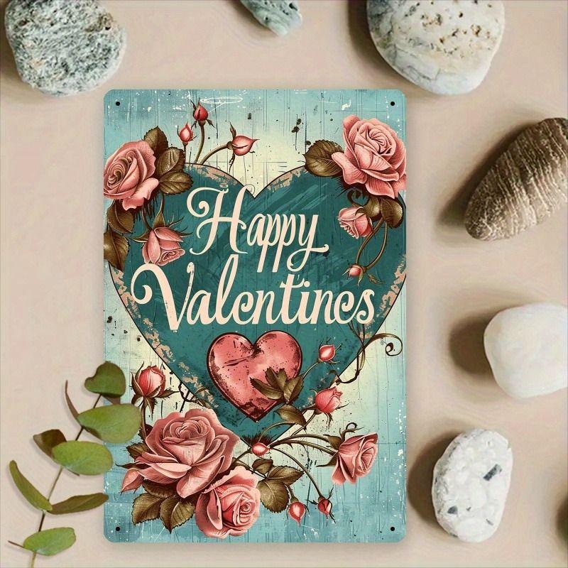 Metallschild im Valentinstags-Thema für Bar, Café, Restaurant