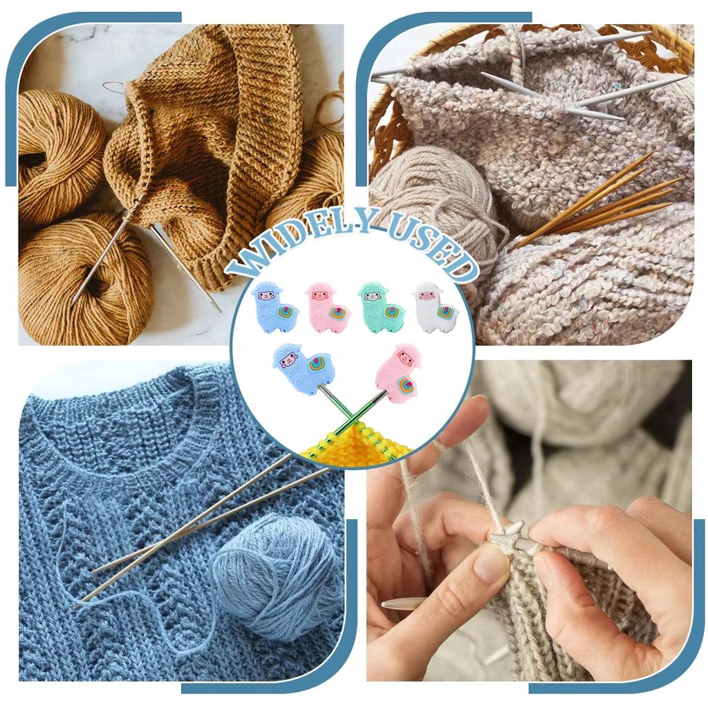 4pcs Cartoon Animal Needle Point Protectors Knitting Needle Stoppers Cute Letters Knitting End Caps for Knitting Accessory