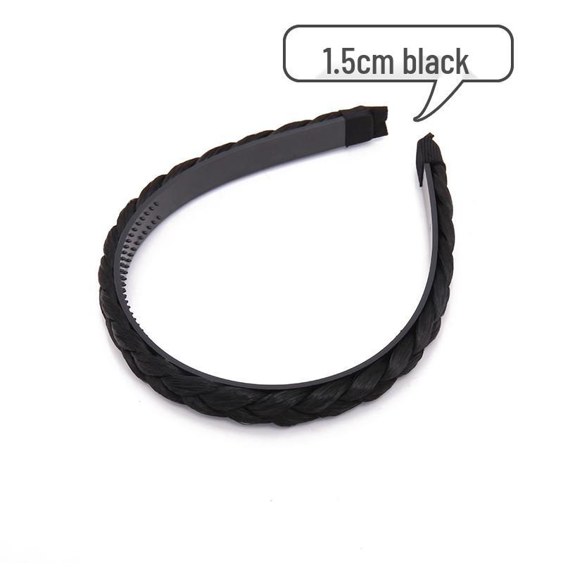 Hand-woven Braided Headband with Non-slip Plastic Teeth