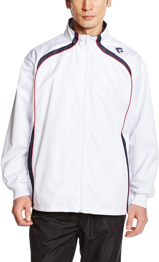 Converse Basketball Jersey Jacket CB162501S Size L Warm-Up White/Navy,