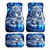 4pcs Dreamy White Tiger Pattern Car Floor Mat Set, Crystal Velvet Anti-slip Mat, 4pcs Universal, Decorate the Interior Space