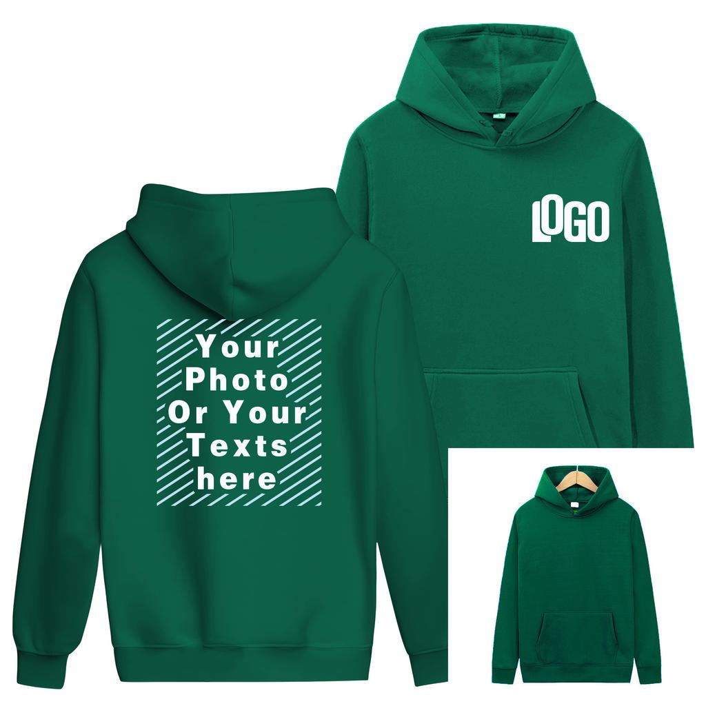 Customized DIY15Printed Hoodies For Men and Women Loose Casual Wear Long Sleeved Hooded Sweaters