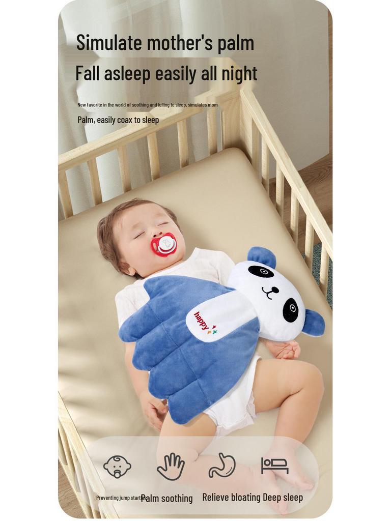 Comforting Palms Baby Sleep Aid: Anti-Startle Cuddle Pillow with Secure Rice Bag for Second Month Fuss