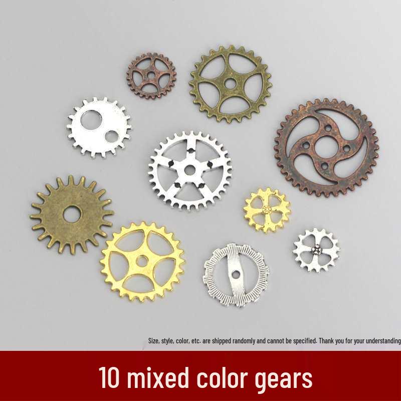 Mixed Color Metal Sawtooth Gear Ornament Epoxy Resin DIY Kit