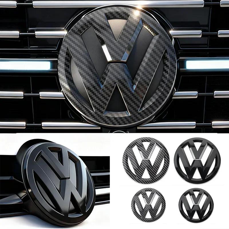 LVAXC1 2pcs Car Logo Front Grille Rear Trunk Emblem Sticker Accessories For VW GTI Golf MK6 MK7 Polo Passat CC Tiguan T-ROC Jetta Arteo
