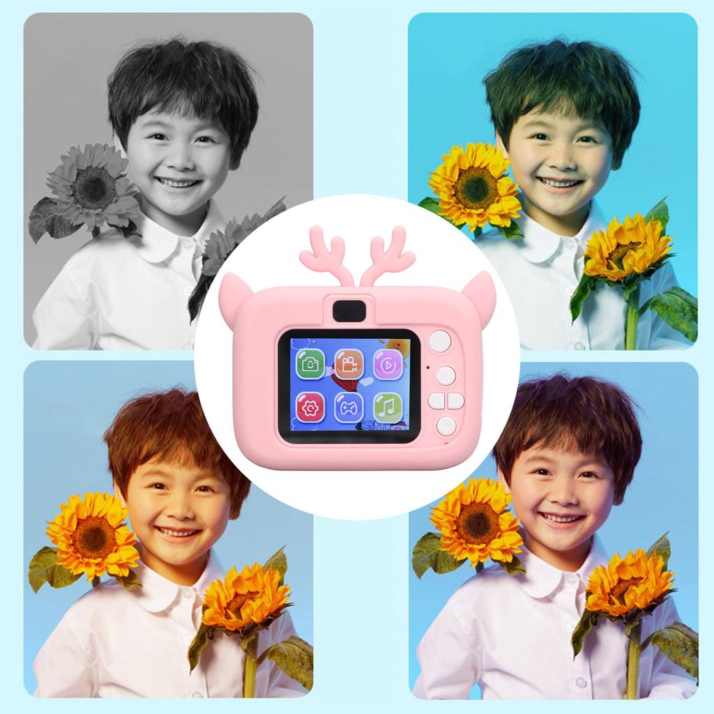 Children Camera 2in Color Display 20MP Record Game Kids Video Camera with Filters Frames Birthday Gift 5V