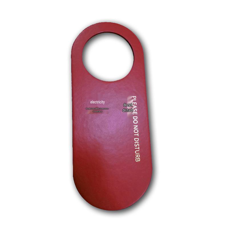 PU Leather Do Not Disturb Door Sign - English Version for Hotels and Conferences