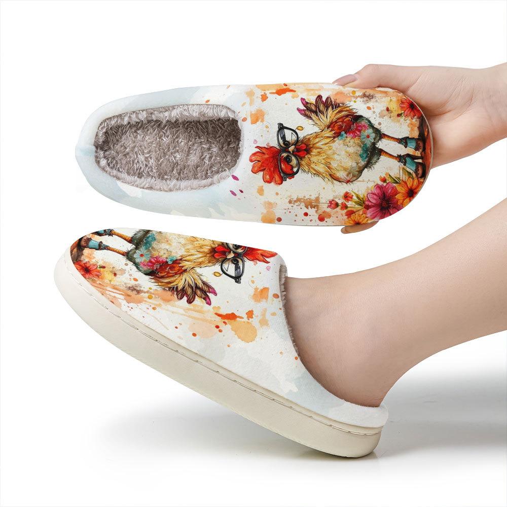 Casual Cotton Shoes - Cute Cartoon Home Slippers for Both Men and Women