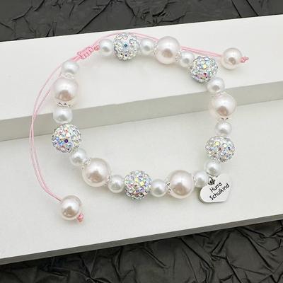 Bracelet en perles de coquillage tissé à la main avec pendentif cœur Bracelet perlé Spécial