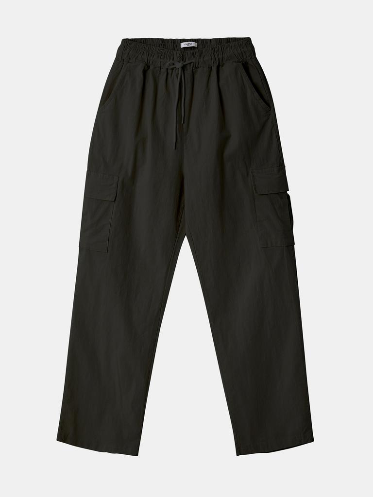 IKALOOK Linen Washed Cargo Wide Pants Cpt135