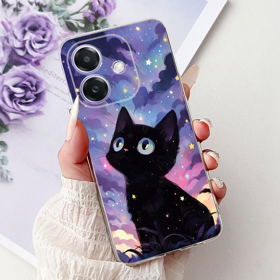 For Oppo A3 A3x 4G Case CPH2641 Luxury Fashion Painted Cover Clear Silicone Phone Case For Oppo A3x OppoA3 OppoA3x 4G Soft Shell
