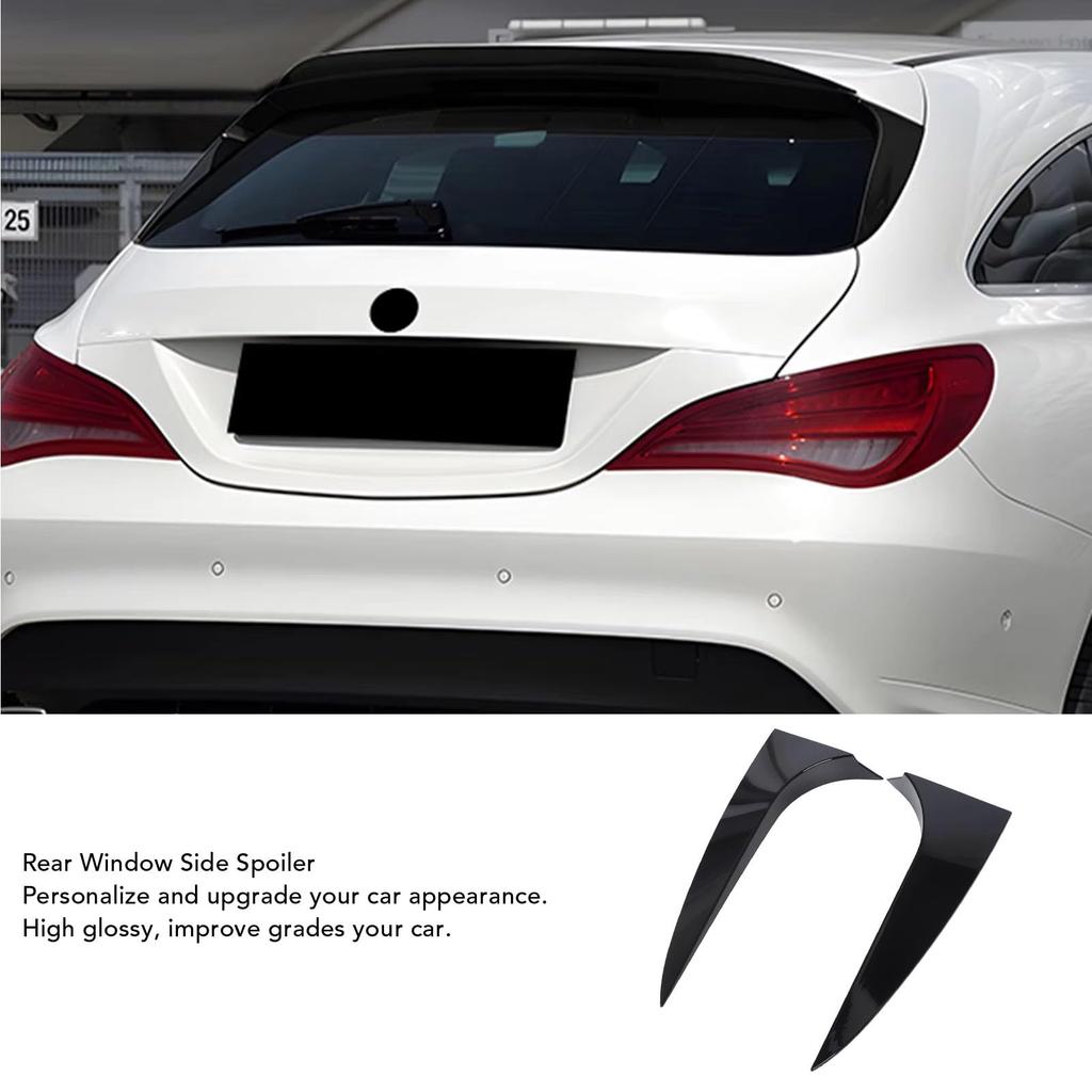 Rear Window Side Spoilers Black Side Wing Trim Covers for X117 Shooting Brake 2 Pieces - CLA-Class (2013-2019) -