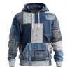 2026 Heren Geometrische Geruite Hoodies, Modieuze Crewneck Sweater, Casual Streetwear Stijl, Herfst Winter Comfort Kleding met Capuchon