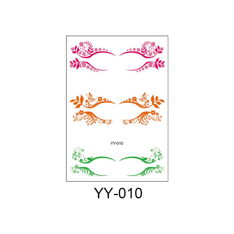 Vibrant Waterproof Eyeshadow Tattoo Stickers for Women Floral and Foliage Designs Perfect for Valentine's Day Halloween Christmas Stage Shows