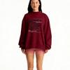 Women's Autumn Mid-High Neck Loose Sweatshirt - Trendy, Casual, Long Sleeve, Hoodless Fashion.