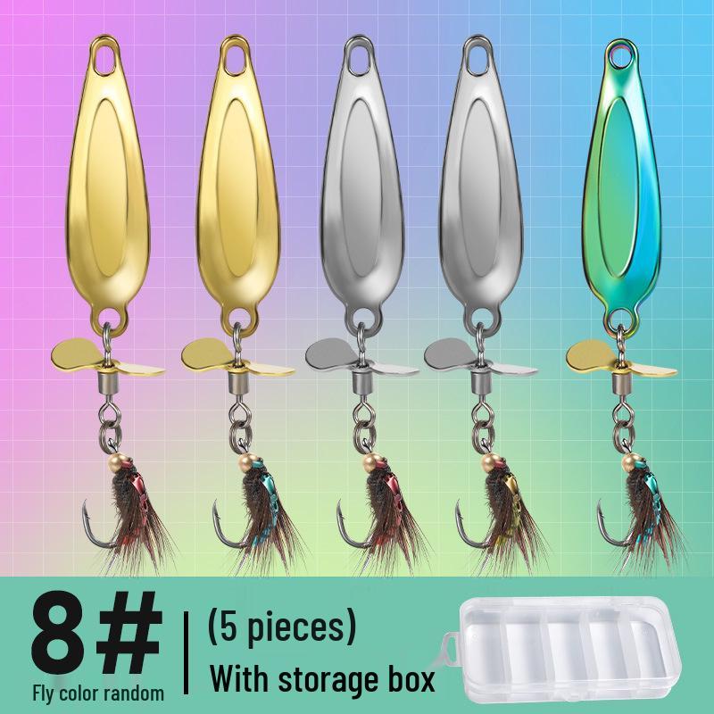 Micro Sequins Casting Iron Fly Fishing Hook Set for Minnows, White Stripes, Crucian Carp, and Freshwater Fish Lures