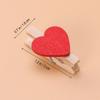 50Pcs Love Photo Wood Clips Small Heart-Shaped Clips for Pictures Memo Note Craft Hanging Decoration Love Photo Clip