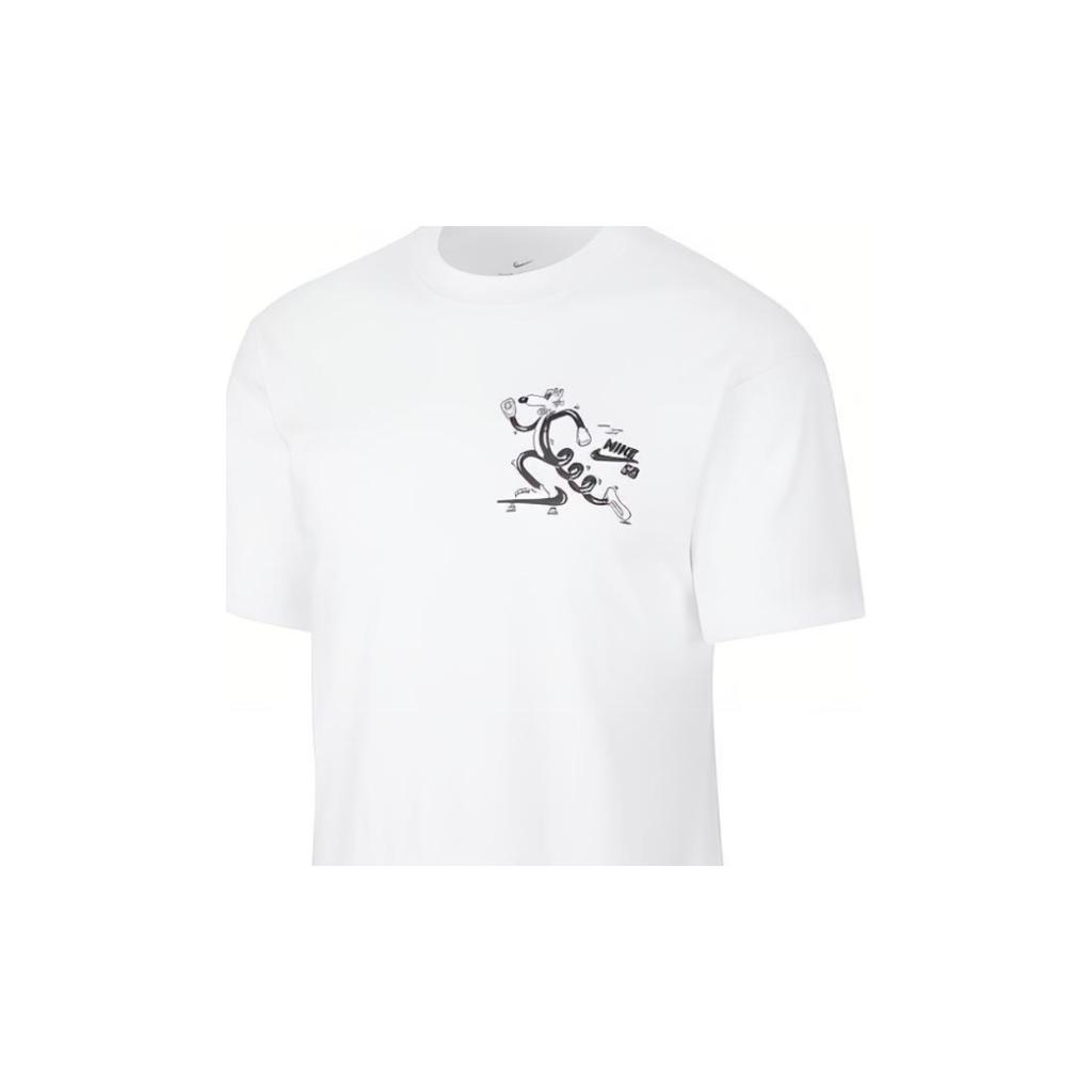 Nike SB Fun Pattern Skateboard Short Sleeve T-Shirt Men Tops White CW5407-100