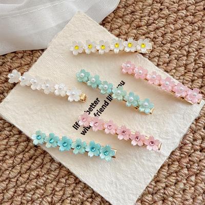 New Model Sweet Style Small Flower Diamond-Encrusted Side Hairpin, Fresh and Simple Hair Clip, High Quality