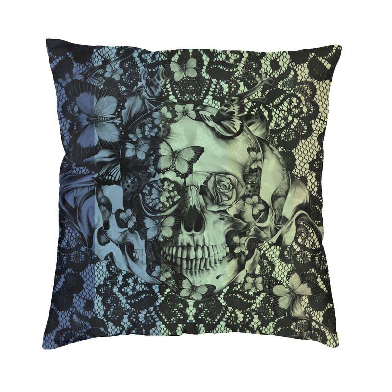 Luxury Day Of The Dead Throw Pillow Cover Home Decor Custom Square Mexican Sugar Skull Cushion Cover 45x45cm Pillowcover