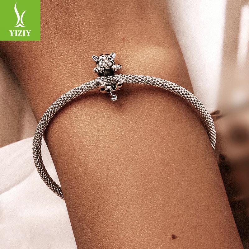 Yinziyun Fun Cheetah DIY 925 Sterling Silver Bead Accessories BSC556