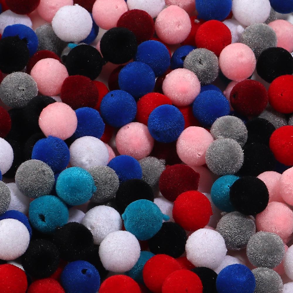 100pcs 8/10mm Velvet Surface Resin Beads Deep Color Round Ball Beads For Jewelry Making DIY Necklace Bracelets Earrings Supplies