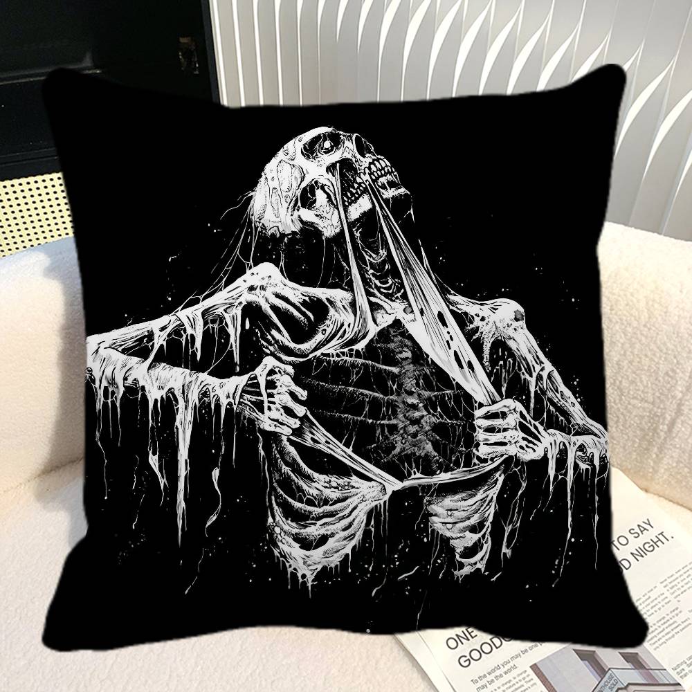 Simple Skull Love Married In Love Pillow Case Square Pillow Bedroom Sofa Leisure Comfort Cushion Car Home Decoration