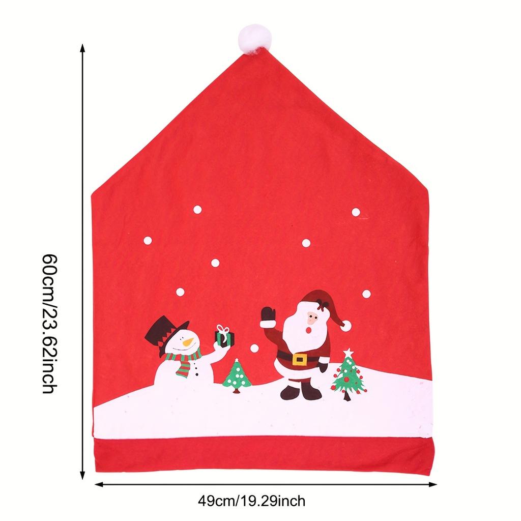 1Pc Creative Christmas Chair Cover, Christmas Supplies, Dining Table Chair Decoration Gifts, Christmas Chair Cover,