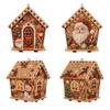 3D Christmas Wooden House Diamond Art Kit for Adults DIY Pearl Bead Painting Craft with Resin Gems Handmade Hanging Holiday Ornament Festive Wall
