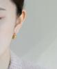 Alleun Silver 925 Twisted Bold Silver One-Touch Ring Earrings