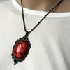Red Bat Necklace Women's Halloween Party Gothic Style Neck Jewelry Gift