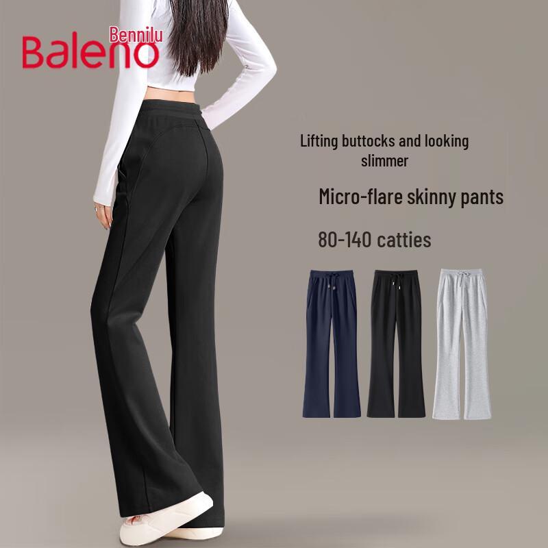 Baleno Women's High-Waisted Flare Casual Pants