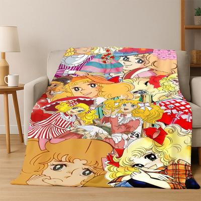 Candy Candy Meisje Cartoon Anime Flanellen Deken Zachte Warme Deken Plaid voor Slaapkamer Woonkamer Bed Reizen Picknick Cadeau