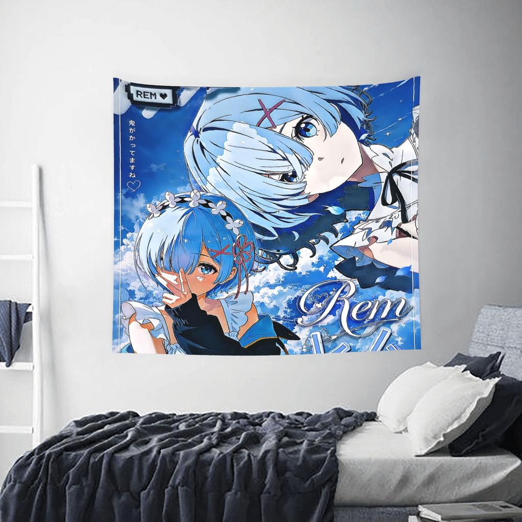 Re ZERO Anime Tapestry Room decoration Ram lockscreen Home Decoration Tapestry Decor Accessories Cute Room Decor