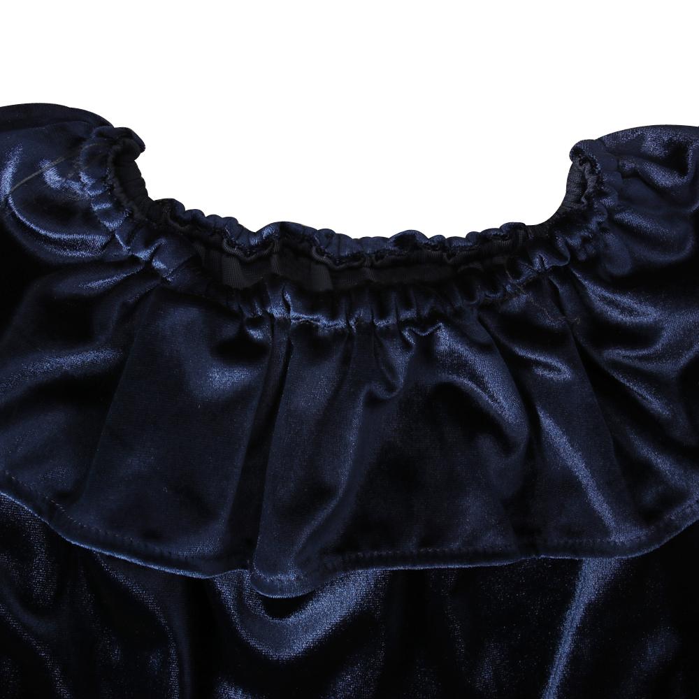 navy blue velvet shirt