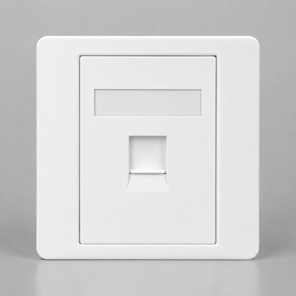 1Pcs 1/2/3/4 Port Network Wall Panel Computer Network Socket Panel  Home Office Network