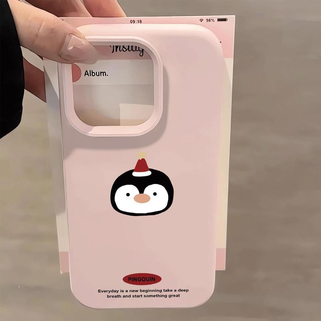 Cute Penguin Soft Case for Apple 17 Pro Max/16/15/14 Pro/12 Pro - Mochi New Style
