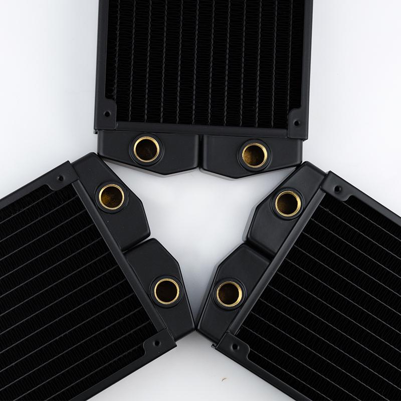 SysCooling 120/240/360MM Copper Water Cooling Radiator Heatsink 27MM Thickness Suitable For 120mm Fans Black Water cooler