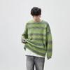 Mohair Sweater Men's Long-sleeved Men's Knitted Sweater Loose Striped Clothes Men's Wool Sweater Couple Coat Versatile