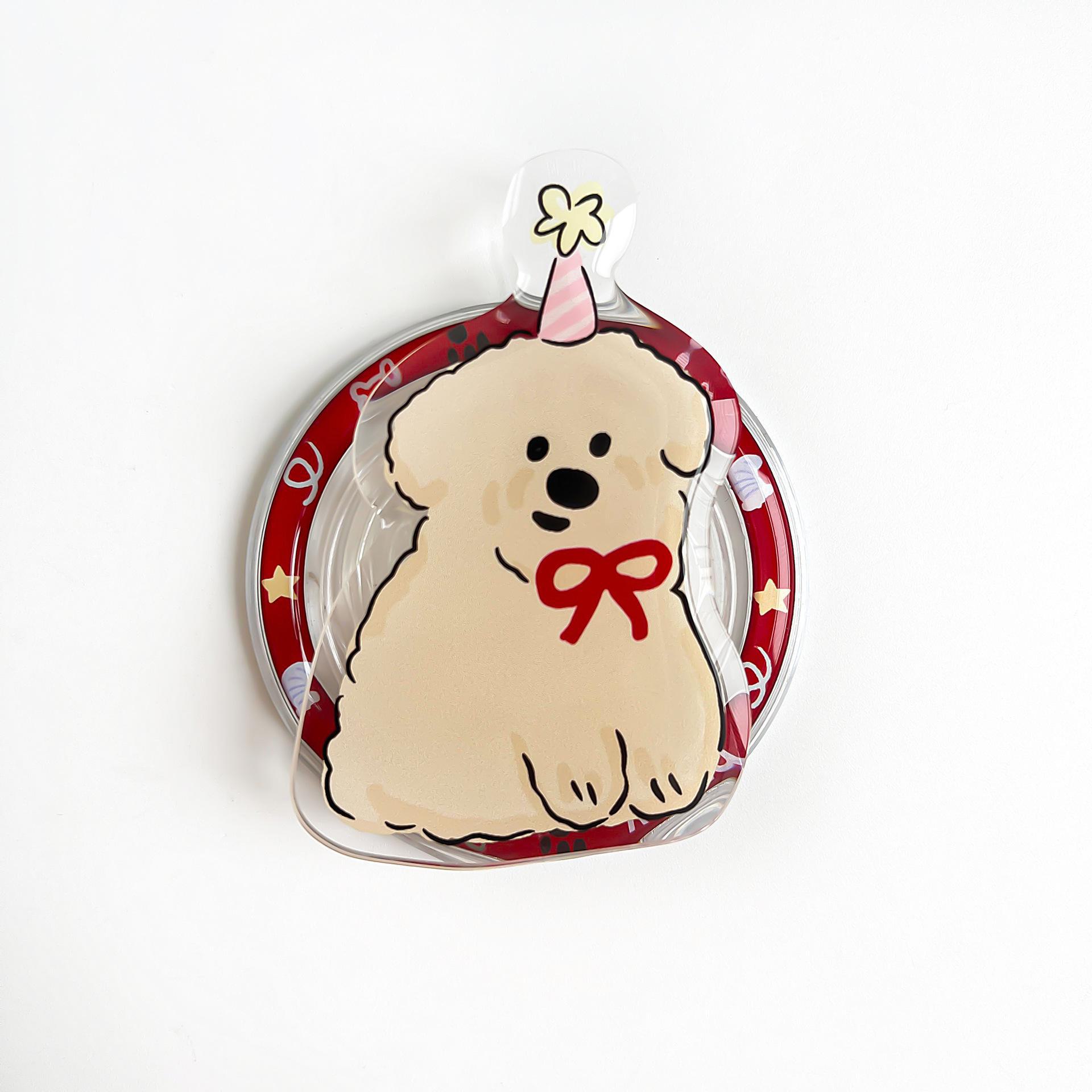 

Магнитная подставка для телефона с мультяшным рисунком Magsafe - выдвижной акриловый настольный кронштейн Gentleman Dog