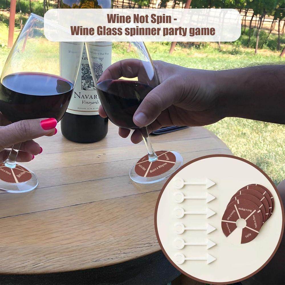 6/12/24Pcs Reusable Drink Roulette Wine Not Spin-Fun Drinking Games  Nightlife Entertainment