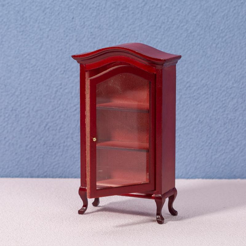 1:12 Dollhouse Cupboard Display Shelf Miniature Furniture Wine Cabinet DIY Toys Bookcase Display Shelf