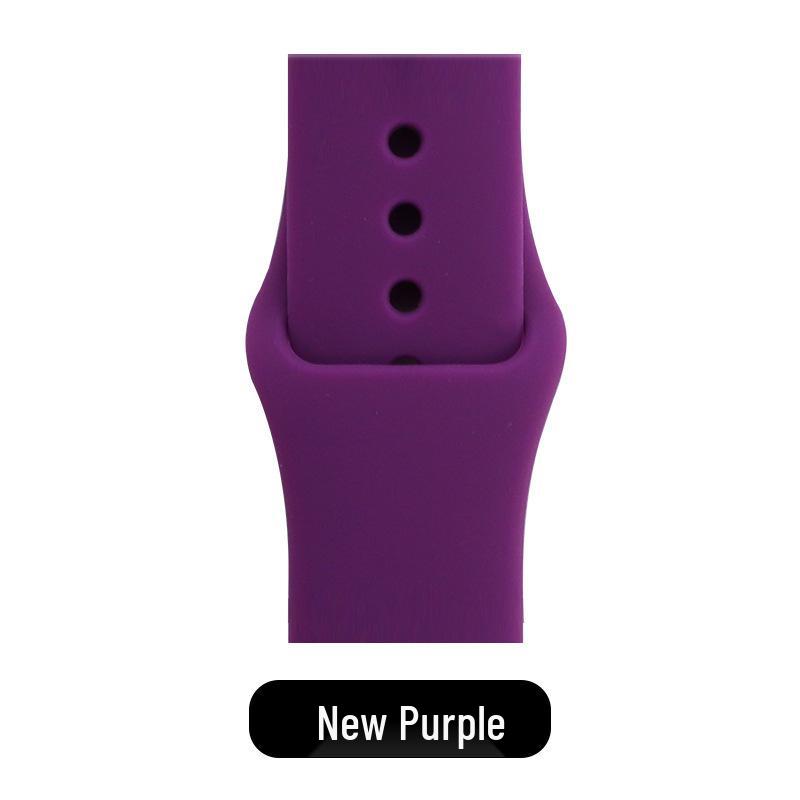 Apple Classic Solid Silicone Strap for iWatch 9/Ultra – Durable Solid Color Band