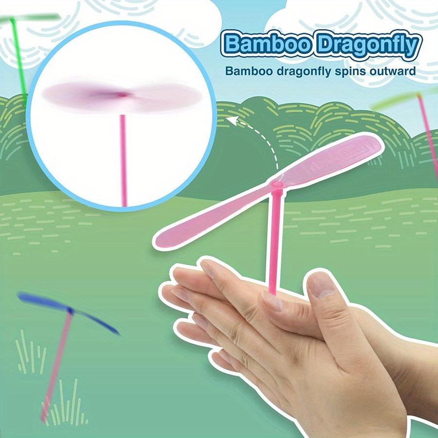10/20pcs Plastic Bamboo Dragonfly Flying Toys Random Colors Easy To Assemble Portable Birthday Gifts Perfect for Party JXB