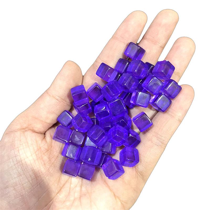 50 Stück Set 8 mm Hohe Qualität Klar Würfel Schachfiguren Token Quadratische Ecke Kristall Würfel Für Puzzle Spiel Brettspiel Komponenten